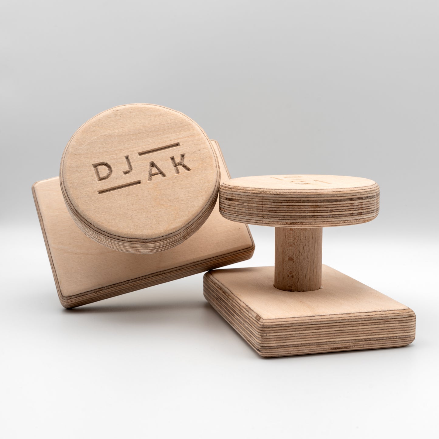 DJAK round handstand canes for gymnastics training - close-up view