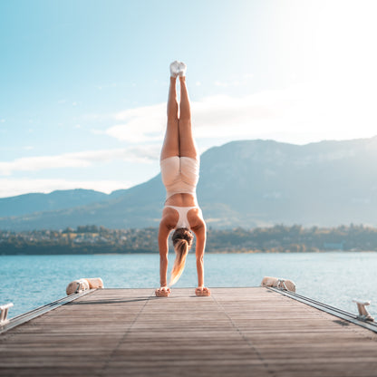 Handstand blocks in use - balance training demonstration