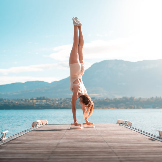 DJAK wooden gymnastic rings parallettes in use - training demonstration