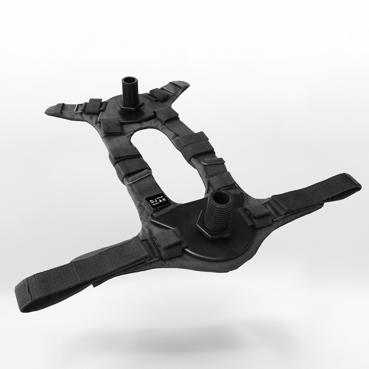 Black Olympic plate carrier vest - close-up of construction