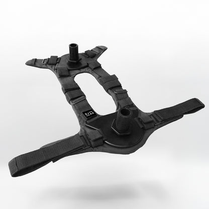 Black Olympic plate carrier vest - close-up of construction