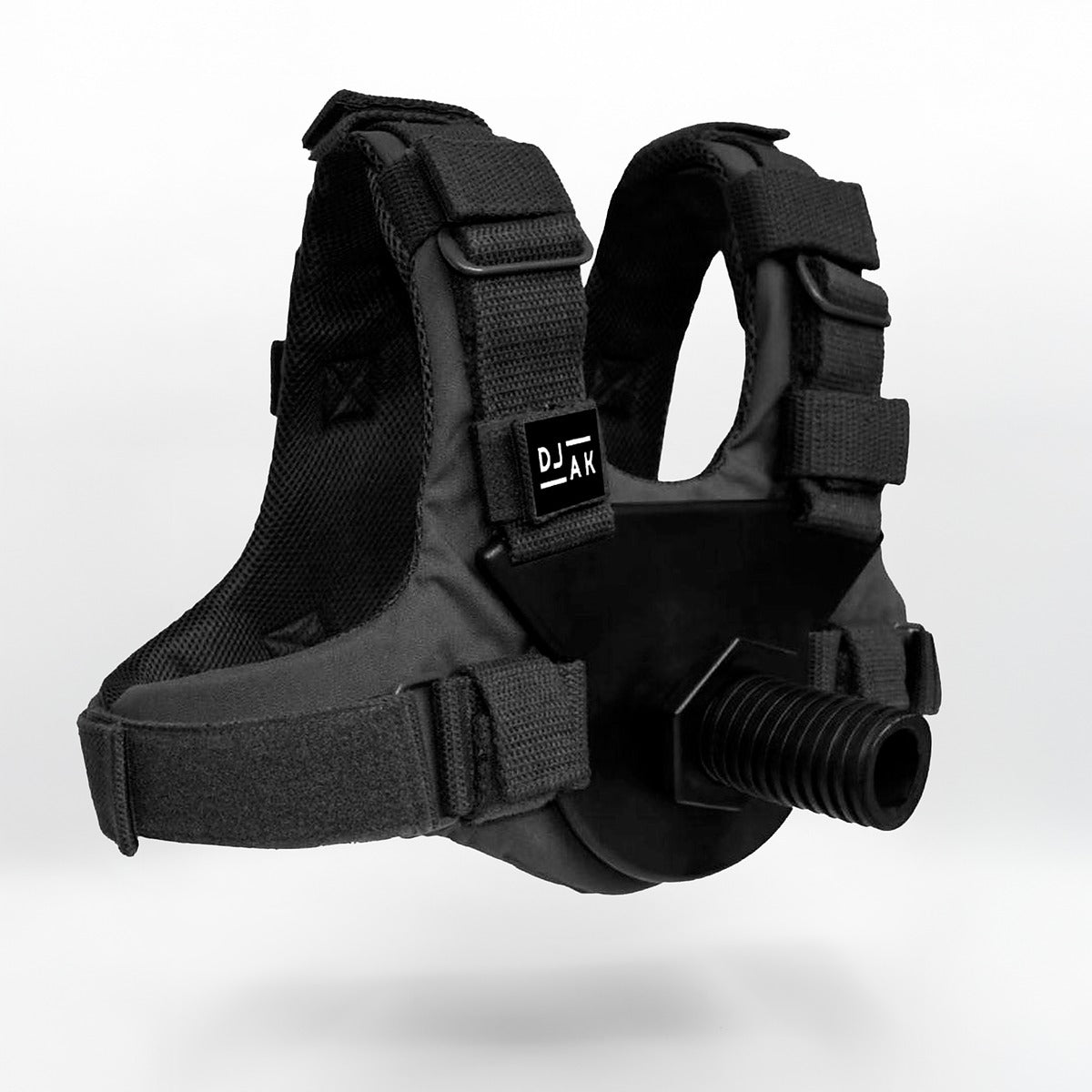 DJAK black weighted vest - back view showing plate loading system
