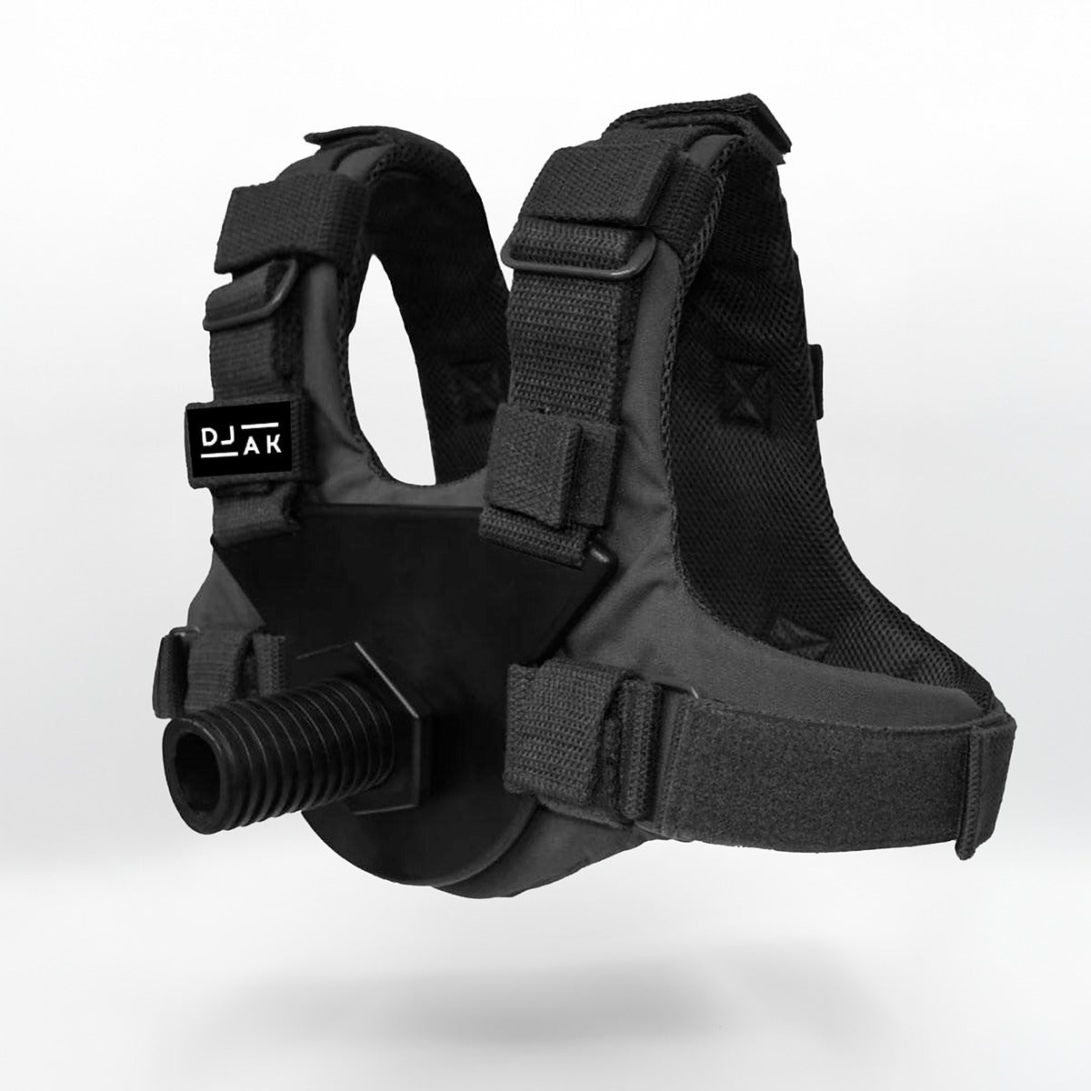 DJAK black weighted vest Olympic plate carrier - front view