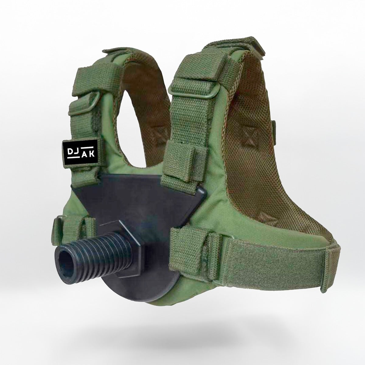 DJAK army green weighted vest Olympic plate carrier - front view